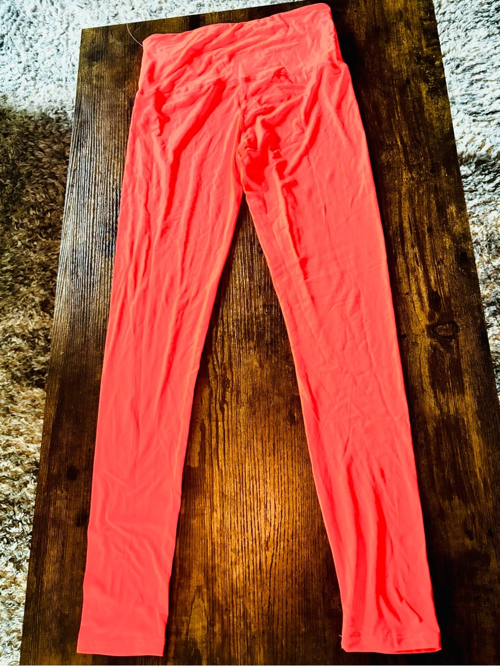 Leggings Depot Neon Orange High-Waist Leggings One size (XS/S)